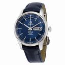 Omega De Ville Hour Vision Blue Dial Blue Leather Strap Men's Watch OM43133412203001