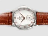 Omega De Ville Prestige Small Seconds 4613.30.02 Midsize Brown Ostrich Leather Strap Watch