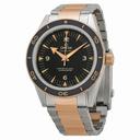 Omega Seamaster 300 Automatic Black Dial Stainless Steel and 18kt Rose Gold Men's Watch 23320412101001
