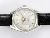 Omega Seamaster Aqua Terra Big Size Chronograph 2802.34.37 Black Ostrich Leather Strap 41mm Watch