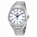 Omega Seamaster Aqua Terra Automatic GMT White Dial  Titanium Men's Watch 23190432204001