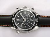 Omega Seamaster Planet Ocean 2901.51.82 Black Cow Leather Strap Black Dial Watch