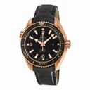 Omega Seamaster Planet Ocean Black Dial Black Leather Mid size Watch 23263382001001