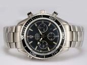 Omega Seamaster Planet Ocean Chrono 2210.50.00 Mens Round White Stainless Steel Strap Watch