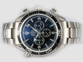 Omega Seamaster Planet Ocean Chrono 2210.51.00 Silver Stainless Steel Strap Midsize Watch