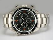 Omega Seamaster Planet Ocean Chrono 2210.51.00 Stainless Steel Case 45.5mm Black Dial Watch