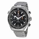 Omega Seamaster Planet Ocean Black Dial Chronograph Stainless Steel  Men's Watch