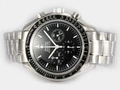 Omega Speedmaster Broad Arrow 3551.50.00 Round Black Dial Silver Stainless Steel Strap Watch
