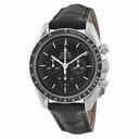 Omega Speedmaster Chronograph Black Dial Black Leather Men's Watch 311.33.42.30.01.001