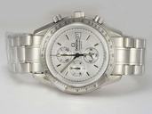 Omega Speedmaster Date 3211.30.00 42mm Quartz Chronograph White Dial Watch