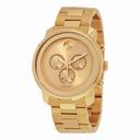 Open Box - Movado Bold Champagne Dial Yellow Gold Ion-plated Men's Quartz Watch 3600278