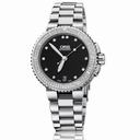 Oris Aquis Date Diamond Black Dial Stainless Steel Ladies Watch 01 733 7652 4994-07 8 18 01P