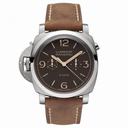 Panerai Luminor 1950 Chrono Left-handed 8 Day Brown Dial Men's Watch PAM00579