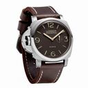 Panerai Luminor Brown Dial Titanium Brown Leather Men's Watch PAM00368