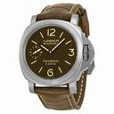 Panerai Luminor Marina 8 Days Titanio Mechanical Brown Dial Brown Leather Men's Watch PAM00564