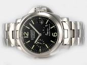 Panerai Luminor PAM 00090 Silver Stainless Steel Strap Midsize 44mm Watch