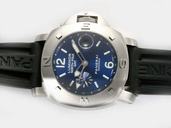 Panerai Luminor PAM 252 Blue Dial Stainless Steel Bezel Black Rubber Strap Watch