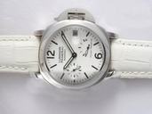 Panerai Luminor PAM00090 Round Stainless Steel Case White Dial Watch