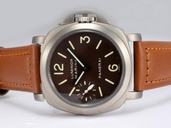 Panerai Luminor PAM00111 Midsize Titanium Case Stainless Steel Bezel Watch