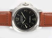 Panerai Luminor PAM00111 Stainless Steel Bezel Manual Winding Black Dial Watch