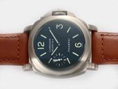 Panerai Luminor PAM00112 Midsize Brown Ostrich Leather Strap Watch