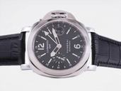 Panerai Luminor PAM088 Round Grey Dial Black Crocodile Leather Strap Watch
