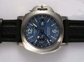 Panerai Luminor PAM297 Black Ostrich Leather Strap Midsize Titanium Bezel Watch