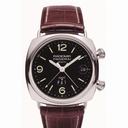 Panerai Radiomir GMT Black Dial Stainless Steel Brown Leather Men's Watch PAM00355