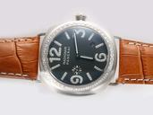 Panerai Radiomir PAM 00231 45mm Blue Dial Brown Ostrich Leather Strap Watch