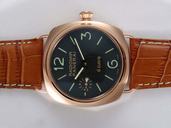 Panerai Radiomir PAM 292 L 45mm Midsize Brown Crocodile Leather Strap Watch
