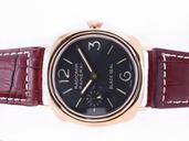 Panerai Radiomir PAM00309 47mm Midsize Purple Cow Leather Strap Watch