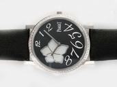 Piaget Altiplano G0A32077 Black Cow Leather Strap Black Dial 33mm Watch