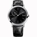 Piaget Altiplano Mechanical Black Dial Black Leather Men's Watch G0A34114
