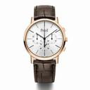 Piaget Altiplano Silver Dial 18K Rose Gold Leather Men's Watch GOA40030