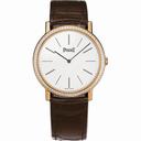 Piaget Altiplano Silver Dial Brown Alligator Leather Automatic Men's Watch GOA36125
