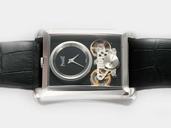 Piaget Emperador Coussin Tourbillon 19745 Black Cow Leather Strap Black Dial Rectangle Watch