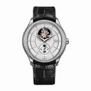 Piaget Gouverneur Silvered Guilloche Dial 18K White Gold Diamond Men's Watch GOA37115