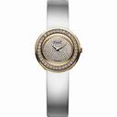 Piaget Possession Diamond Pave 18kt Rose Gold White Satin Men's Watch GOA37189