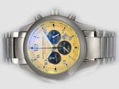 Porsche Design Flat 6 Chronograph 20483 Yellow Dial Quartz Round Watch
