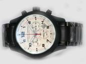 Porsche Design Orshsorro 1723 White Dial Quartz Chronograph PVD Bezel Watch