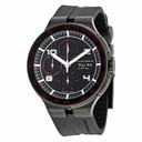 Porsche Flat Six Chronograph Automatic Black Dial Black Rubber Men's Watch 636043441254