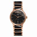 Rado Centrix Black Dial Rose Gold PVD and Ceramic Automatic Men's Watch R30158172