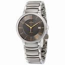 Rado Centrix Grey Dial Stainless Steel Case Stainless Steel and Black Ceramic Bracelet Men's Watch R30939132