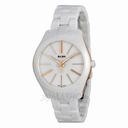 Rado HyperChrome White Dial Stainless Steel and Ceramic Case Ceramic Bracelet Ladies Watch R32323012