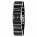 Rado Integral Quartz Black Dial Stainless Steel And Black Ceramic Ladies Watch R20759759