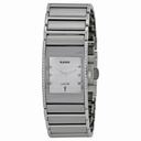 Rado Integral Silver Dial Diamond Platium-tone Ceramic Ladies Watch R20732712