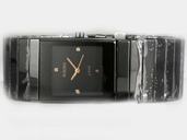 Rado Sintra 193.0769.3.015 Black Dial Black Ceramic Strap Rectangle Watch