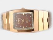 Rado Sintra 21942 Gold Tungsten Steel Strap Rectangle Mens Watch