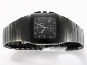 Rado Sintra 629.0615.3.015 Square Black Dial Black Ceramic Strap Watch