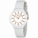 Rado True Thinline White Diamond Dial Rubber Strap Ladies Watch R27958709